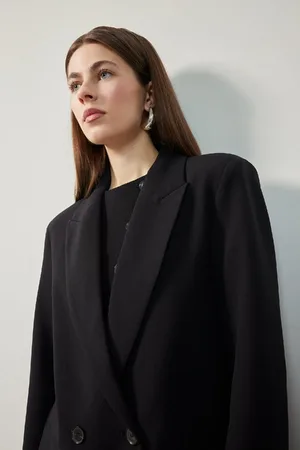 DeFacto Übergroße Jacke Mit Breiter Passform, Revers-blazerjacke für Damen - 34