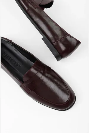 Shoeberry Jule Burgundy Skin Loafer für Damen - 37