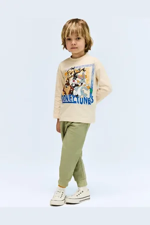 DeFacto Baby Boy Looney Tunes Langarm-t-shirt Mit Rundhalsausschnitt für Herren - 12–18 Monate