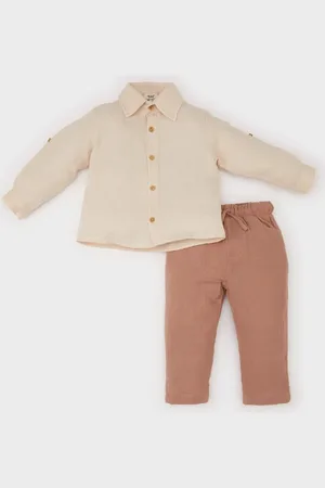 DeFacto 2-teiliges Musselin-set Für Babys – Langarmshirt Und Elastische Taille E2013a525sp für Herren - 12–18 Monate