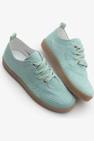 Marjin Sneaker – Bunte Schnür-sportschuhe Mit Bestickter Stickerei – Wassergrün für Damen - 40