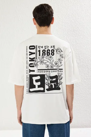 Trendyol Oversize/wide Cut Far East Bedrucktes Kurzarm-t-shirt Aus 100 % - 2XL