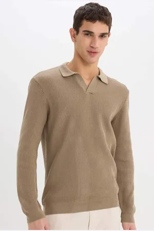 DeFacto Standard-fit-strickpullover Mit Polokragen für Herren - S