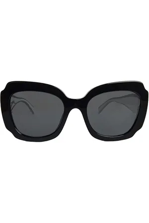 Prada Pr 16ys 09q5so 52 Geometrische Schwarze Sonnenbrille Pr16y für Damen - One Size