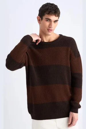 DeFacto Übergroßer, Breiter Strickpullover Mit Rundhalsausschnitt E5372ax24wn für Herren - S