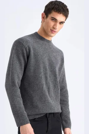 DeFacto Relax Fit Strickpullover Mit Rundhalsausschnitt für Herren - L