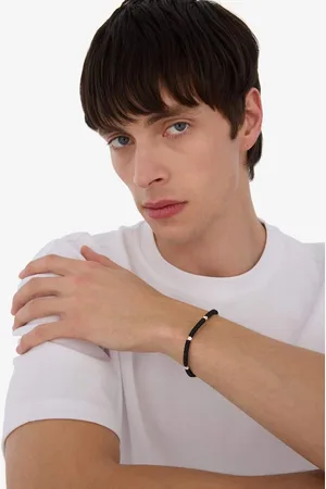 DeFacto Silberschwarzes Schlangenarmband Mit Stahl- Und Seilteilen – Atolyewolf E6123axns für Herren - One Size
