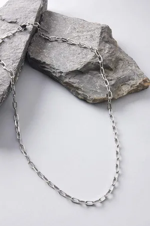 DeFacto Unisex Silber Forsa Stahlkette Halskette für Herren - One Size