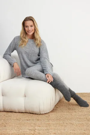 Trendyol Graues Weiches Pyjama-set für Damen - S