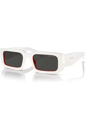 Prada Rechteckige Sonnenbrille In Knochenoptik In Weiß Pr 06ys 17m5s0 53 für Damen - One Size