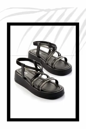 Disney Schwarze Sandalen K 05156080409 für Damen - 39