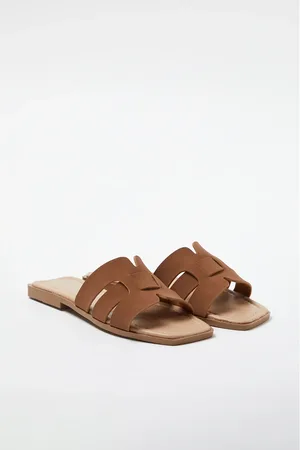 Trendyol Lässige Hausschuhe – Einzelband, Hellbraun, für Damen - 39
