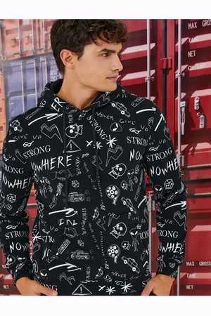 Koton Bedrucktes Kapuzen-sweatshirt Mit Taschendetail für Herren - L