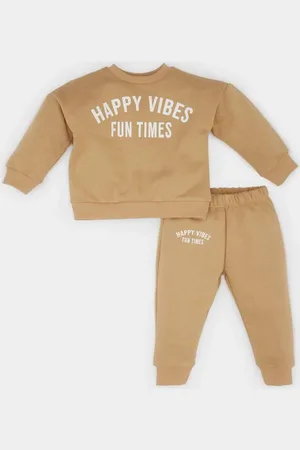 DeFacto Bedrucktes Sweatshirt Mit Rundhalsausschnitt Und Jogginghose Mit Elastischem Bund, 2er-set Für Babys – E6429a525sp für Herren - 4–5 Jahre