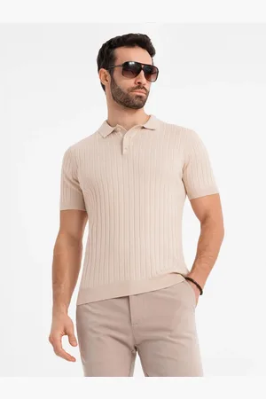Ombre Clothing Poloshirt Slim Fit Aus Viskose Mit Vertikalen Streifen V2 M für Herren - L