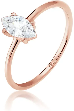 Elli Zirkonium Minimal 925 Sterling Silber Ring Marquise für Damen - 54
