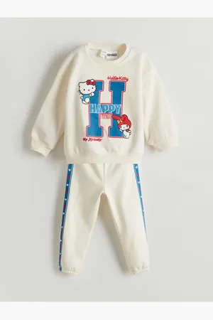 LC Waikiki Hello Kitty Bedrucktes Mädchen-sweatshirt Und Jogginghose Im 2er-pack für Damen - 5–6 Jahre