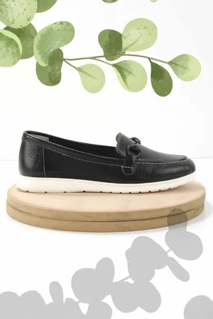 Disney Schwarze Loaferschuhe Aus Echtem Leder K 01269354603 für Damen - 38