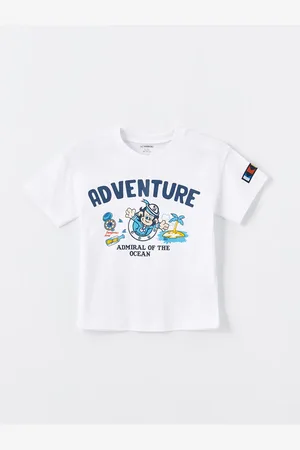 LC Waikiki Baby Boy – Lcw T-shirt Mit Rundhalsausschnitt, Kurzen Ärmeln Und Affen-print für Herren - 9–12 Monate