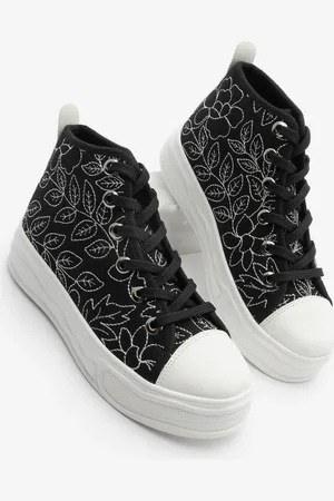 Marjin Sneaker Schnürsenkel Knöchel Leinen Bestickt Sneakers Havela für Damen - 37