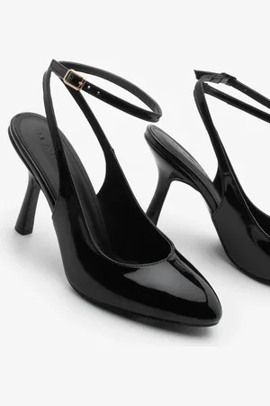 Marjin Stiletto-schuhe Mit Ovalem Zehenbereich Und Absatz – Schwarzes Lackleder - 40