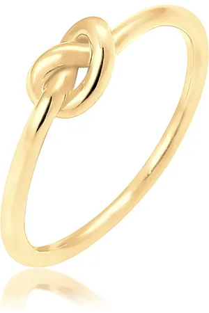 Elli Ring Aus 925er-sterlingsilber Mit Zartem Wasserzeichen – Knoten-design für Damen - 58