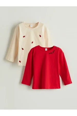 LC Waikiki Lcw Baby Rundhalsausschnitt Besticktes Mädchen T-shirt 2 Stück für Damen - 1–2 Jahre