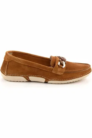 Disney Camel Wildleder Echtleder Loafer Schuhe K 01303316202 für Damen - 37