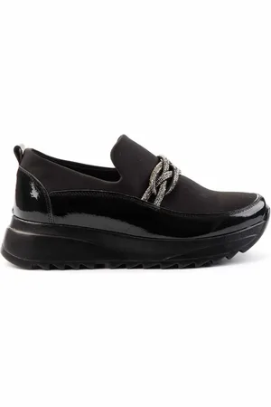 Disney Schwarze Freizeitschuhe Aus Geknittertem Lackleder K 01220051808 für Herren - 36