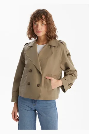 LC Waikiki Lcw Vision Jackenkragen Oversize Trenchcoat für Damen - 40