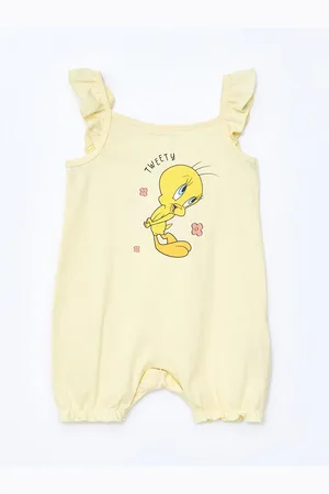 LC Waikiki Lw – Strampler Für Babys Mit Quadratischem Kragen Und Tweety-aufdruck für Damen - 9–12 Monate