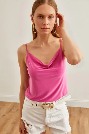 Olalook Bluse Mit Degaje-kragen Mit Trägern, für Damen - S
