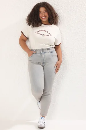 Trendyol Blaue, Dehnbare Skinny-jeans Mit Hoher Taille Und Übergröße für Damen - 44