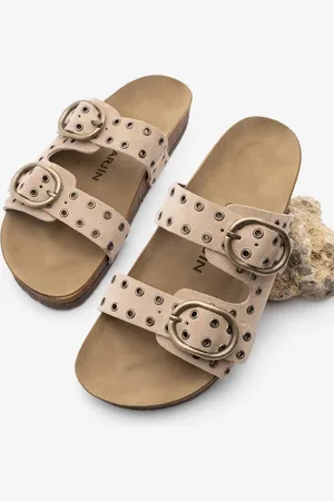 Marjin Nivor Wildleder Casual Trock Schnalle Hausschuhe für Damen - 40