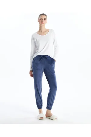 LC Waikiki Lcwk Jogger-pyjama-unterteil Aus Flachem Samt Mit Elastischem Bund für Damen - L