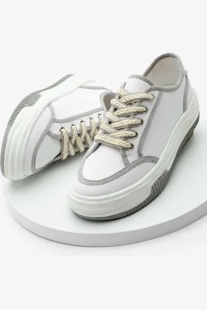 Marjin Sneaker Schnürer Leinen Sneakers Dofkin für Damen - 40