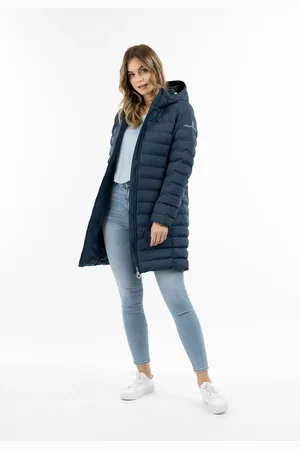 Dreimaster Maritim Wattierter Steppmantel Eissegler für Damen - XL