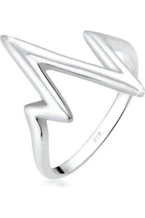 Elli Geo Herzschlag 925 Sterling Silber Ring für Damen - 52