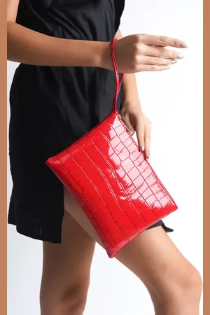 Capone Outfitters Rote Krokodil-mini-tasche – Paris für Damen - One Size