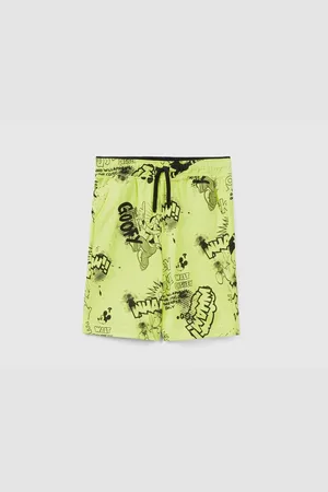 Benetton Shorts Aus Gekämmter Baumwolle Mit Mickey-mouse-muster Für Jungen, Gelb-mix -mix für Herren - 6–7 Jahre