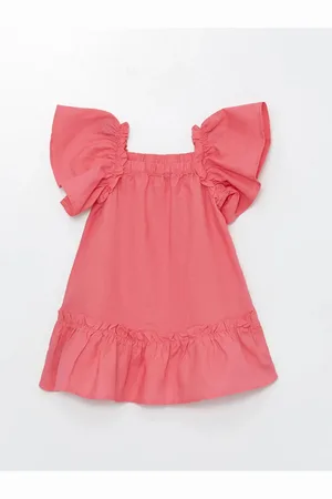LC Waikiki Lcw Baby – Kurzärmliges Baby-mädchenkleid Aus Leinenmischung Mit Quadratischem Ausschnitt für Damen - 6–9 Monate