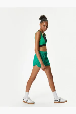 Koton Extrakurze Sportshorts Mit Hoher Taille Und Schnürung – Relax Fit für Damen - L
