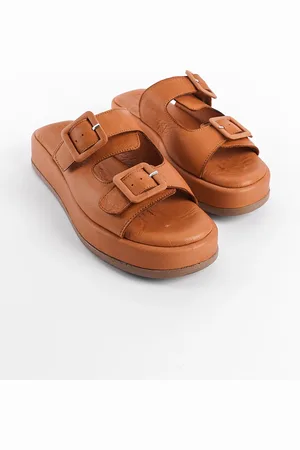 Capone Outfitters Slipper Aus Echtem Lederstroh Schnalle für Damen - 37