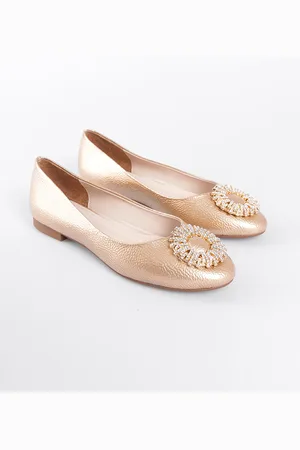 Capone Outfitters Ballerinas Mit Runder Steinschnalle für Damen - 38