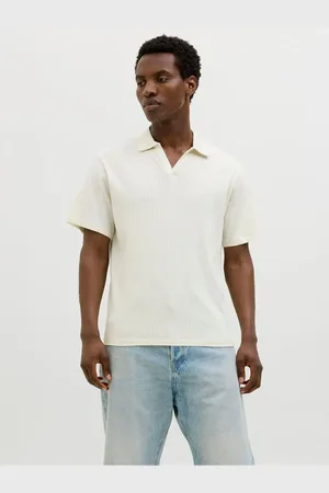 JACK & JONES Poloshirt Einfarbig Polokragen Poloshirt für Herren - L