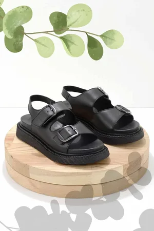 Disney Schwarze Sandalen Aus Echtem Leder 03 für Damen - 40