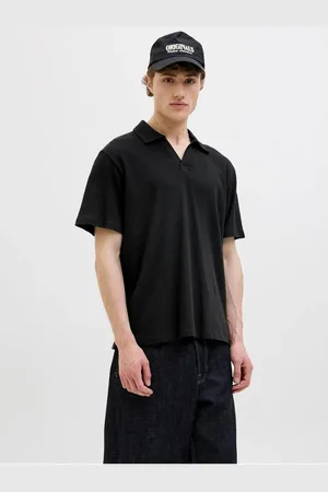 JACK & JONES Poloshirt Einfarbig Polokragen Poloshirt für Herren - M
