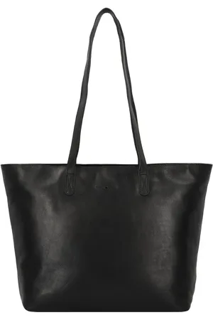 Greenburry Pure Black Shopper Tasche Leder 35 Cm Laptopfach für Damen - One Size