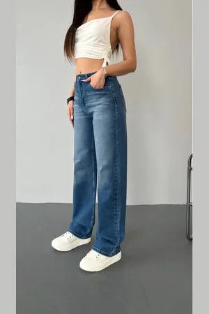 BİKELİFE Jeans Mit Hoher Taille Und Geradem Schnitt In Lycra-effekt für Damen - 34