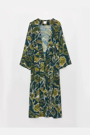LC Waikiki Kimono Mit Schalkragen Und Blumenmuster Und Langen Ärmeln für Damen - 36